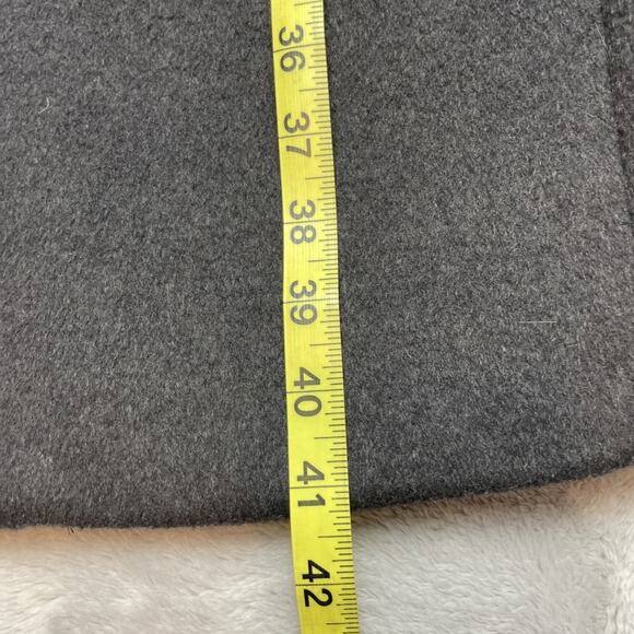 Black STCO Wool Cashmere Coat Overcoat Mens M Charcoal Peak Double Breasted City - Picture 10 of 11